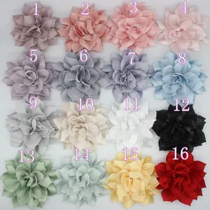 Broches de flores 3D hechos a mano en 16 colores para accesorios de ropa y manualidades