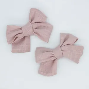 Handmade Cotton Linen Bow Appliques DIY Hair Accessories For Baby Girls Solid Color Vintage Bowknots Socks Decorations