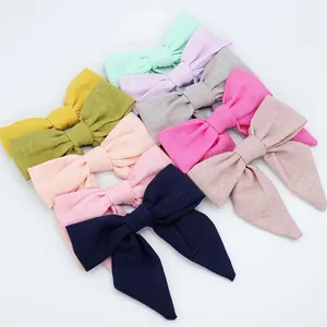 Fiocco a Coda di Pesce in Cotone Lino Fatto a Mano Applicazione Tinta Unita per Scarpe Fai da Te Vestiti Accessori per Capelli Ragazze Bambini Donna