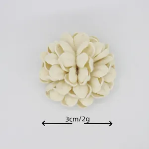 Detailansicht der 3cm weißen künstlichen Pompon-Chrysantheme für DIY-Handwerk