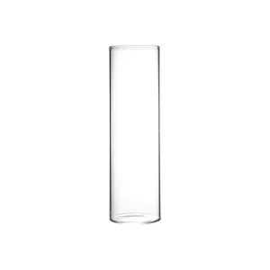 Verre Collins cylindrique haut minimaliste pour cocktails et café haute transparence