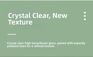 Detail showing high borosilicate glass material with polished line craftsmanship texture