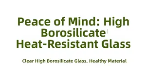 Detail of clear high borosilicate heat-resistant glass material for 700ml water bottle