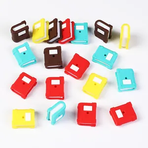 3D Book Shape Silicone Beads For DIY Jewelry Making Beaded Pens Accessories Food Grade Silicone Loose Beads For Back To School Gifts