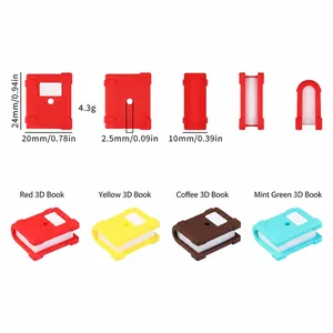 Perles en silicone en forme de livre 3D pour bijoux DIY en diverses couleurs et angles