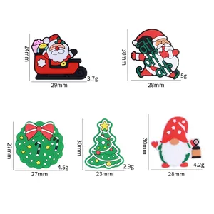 Set di perline in silicone natalizie con Babbo Natale e albero per catenelle