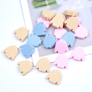 Perline in silicone a forma di maglione per catenelle ciuccio e collane DIY