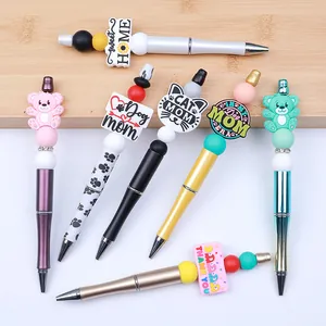 Penne a sfera fai da te personalizzate con perle in silicone e ciondoli Cat Mom