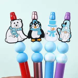 Winterkollektion Silikonperlen Schneemann Pinguin und Eisbär für DIY Baby Beißring