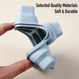 Flexible food-grade silicone ice cube tray with lid showing high elasticity and durability