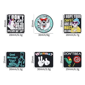 Funny adult humor PVC charms set for DIY accessories with size and weight specs