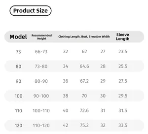 Detailed size chart for strawberry A-line dress showing measurements from size 73 to 120