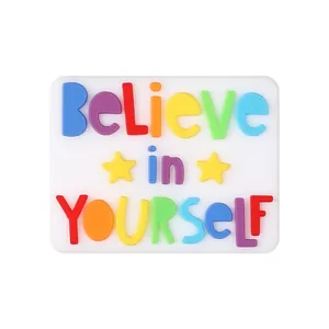 Perla 3D colorata 'Believe in YOURSELF' per penne fai-da-te e decorazioni