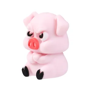 Simpatica perla di maialino 3D in silicone per massaggiagengive e accessori fai da te