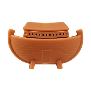 3D Noah's Ark brown cartoon boat silicone bead accessory for DIY jewelry making