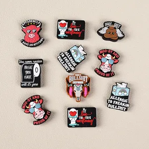 Perline Creative in Silicone per Creazione di Gioielli DIY Divertenti a Forma di Mucca Toro e Lettere Inglesi per Decorazione Bracciali e Penne