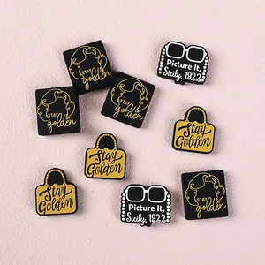 Perline Focali in Silicone per la Creazione di Gioielli Fai-da-Te Perline con Motivo a Silhouette di Donne Occhiali Borsa Retrò per Accessori Decorativi Penne Portachiavi