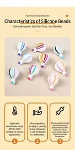 Silicone hot air balloon beads with -40 to 230 degree Celsius heat resistance properties