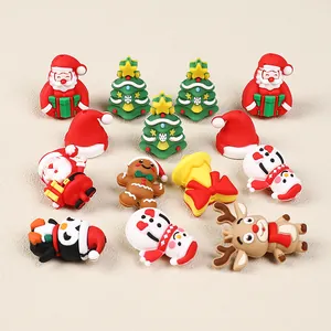 Kit perline natalizie 3D in silicone con ciondoli Babbo Natale e pupazzo di neve