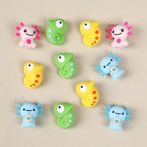 3D Cartoon Animal Silicone Beads Chameleon Axolotl DIY Jewelry Making Accessories For Beaded Pens Keychains Kids Handmade Craft