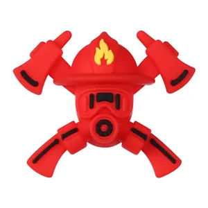 3D Silikonperlen Feuerlöscher und Feuerwehrmaske für DIY Schmuck und Zubehör Basteln