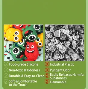 Vergleich der Lebensmittel-Silikon-Monsterperle gegenüber herkömmlichen Kunststoffmaterialien