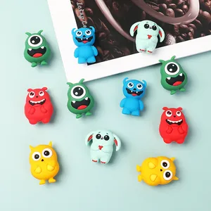Süße 3D-Monsterperlen aus Silikon für DIY-Schmuck und Schreibwarenzubehör Dekoration