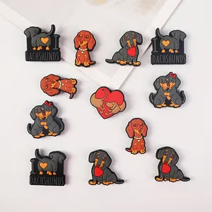 Cuentas de silicona de perro salchicha para collares de perro y joyas DIY