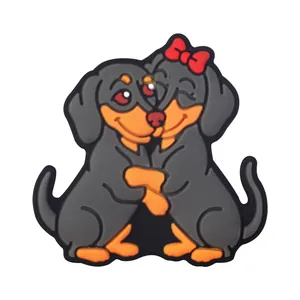 Cuentas de silicona de perro salchicha para collares DIY y accesorios de mascotas