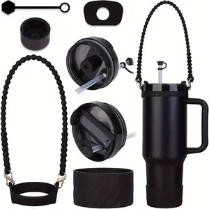 Set accessori per tazza da 40oz con manico in silicone, base e tappi anti-fuoriuscita