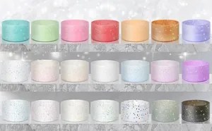 Detailed grid of glitter silicone boot protectors for water bottles in twenty-one colors