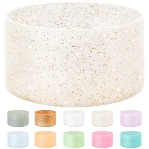 Glitter silicone boot for Stanley tumblers in various colors with star shimmer effect