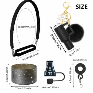 Guía de tallas detallada para set de accesorios Stanley negros con funda de silicona