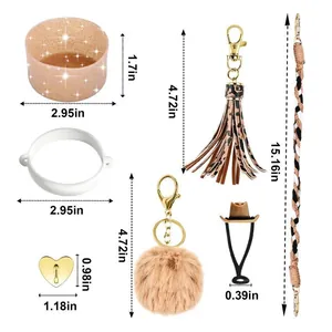 26-piece letter accessories set with glitter silicone boots and charms for 30oz tumblers