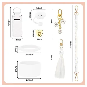 Kit d'accessoires pour tasse Stanley avec breloques, couvre-paille et sangle