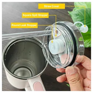 Set in silicone antigoccia per tazza da 40oz con copri cannuccia e tappi tenuta