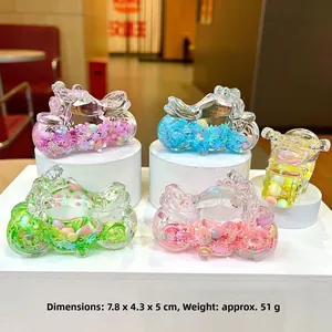 Close-up of colorful drifting sand motorcycle figurines, size 7.8x4.3x5cm, weighing 51g