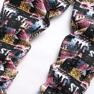 Streetwear slim fit jeans for men with vibrant graffiti prints and abstract patterns
