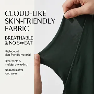 Ethnic style dark green scarf in high-count breathable fabric showing high elasticity
