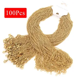 Stainless Steel O-Chain Necklace Titanium Steel 18K Gold Plated Simple Versatile DIY Jewelry Findings With Lobster Clasp