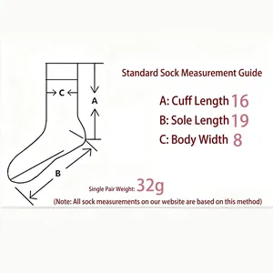 Size chart showing 16cm leg length and 19cm foot length for vintage floral cotton socks