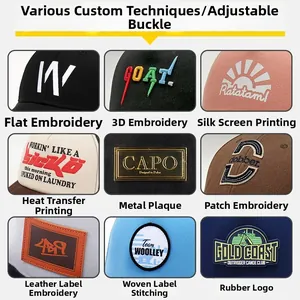 Detail showcasing custom logo embroidery and printing techniques for cotton bucket hats