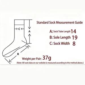 Größentabelle für rote Weihnachts-Korallenfleece-Socken mit Bündchen- und Fußbettmaßen