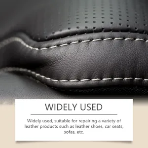 Leather filler cream for car seat repair and sofa renovation with black textured finish