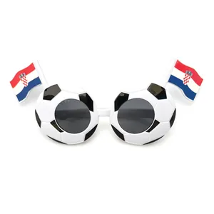 Lunettes de soleil football avec drapeau de la Croatie pour supporters de coupe du monde