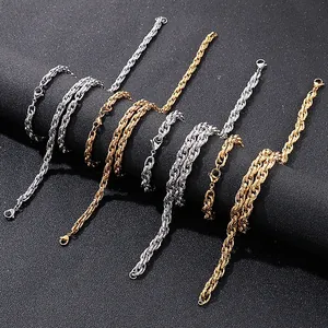 High-quality stainless steel snake chain necklaces and bracelets for men in gold and silver.