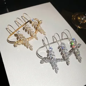 Statement Zirkon Weizenähre Ringe in Gold und Silber modischer Schmuck