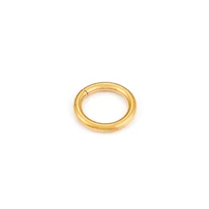 Gold plated titanium steel open jump ring connector for DIY jewelry and earring making