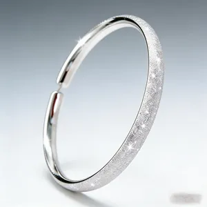 Minimalist 925 Sterling Silver Open Cuff Bangle Bracelet For Women With Sandblasted Frosted Finish Trendy Design