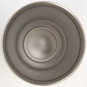 Macro view of seamless 304 stainless steel interior and reinforced bottom for 30oz tumbler